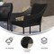 Flash Furniture Black PE Rattan Wicker Patio Dining Chair TT-TT02-BK-GG - alternate 8